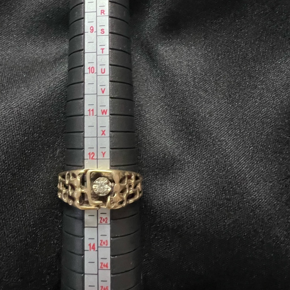 14k Gold Ring with Diamond Accent